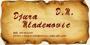 Đura Mladenović vizit kartica